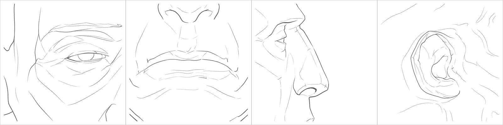 Head parts, volume 1, eye, mouth, nose and ear plates