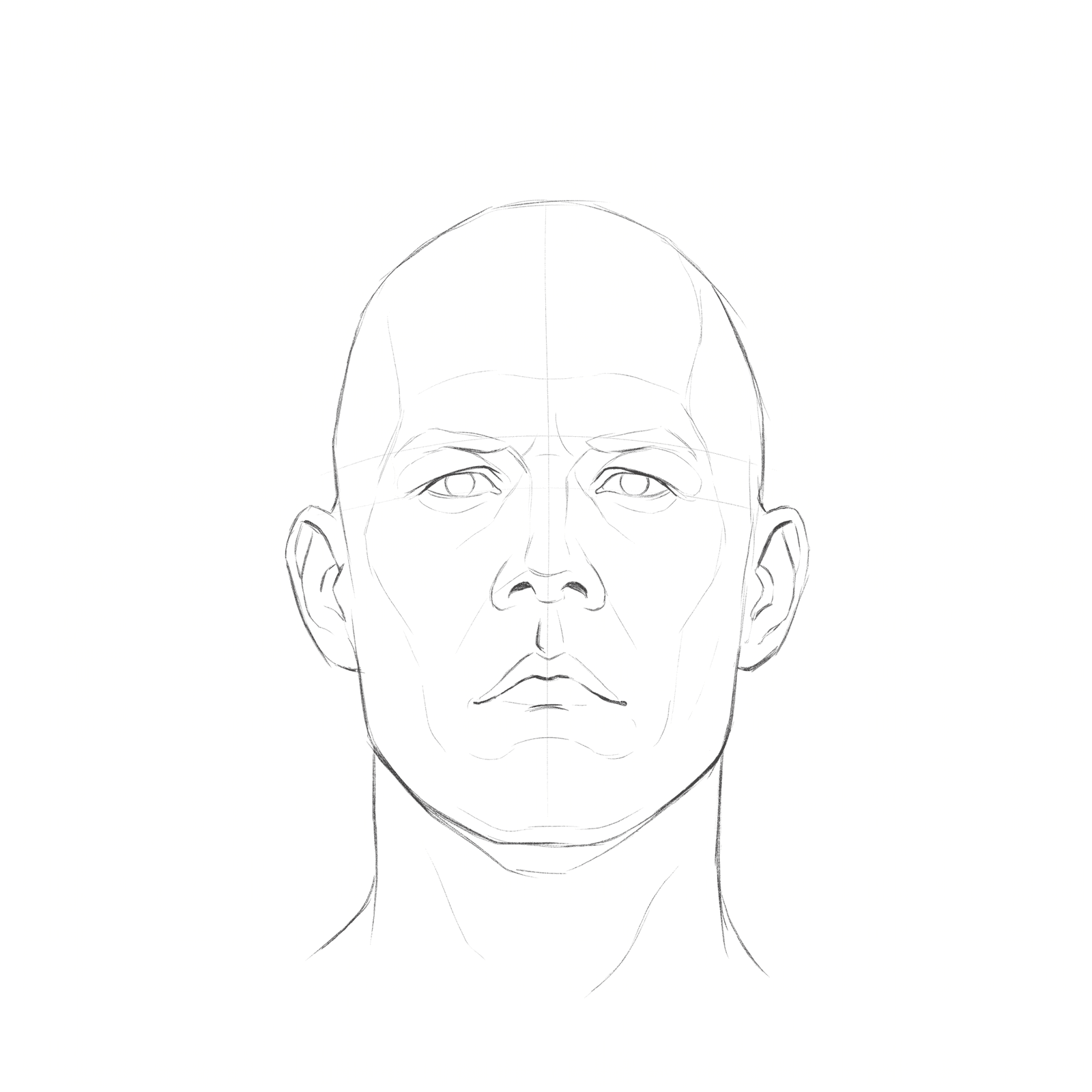Head rotation study pack 01 at 0 degrees